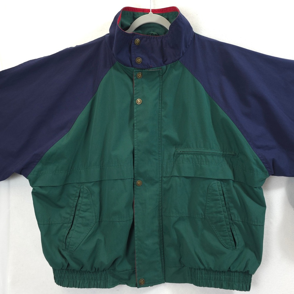 Ash Creek Trading Jacket Colorblock Green Navy Mens 2XL Vintage Gorpcore Rugged